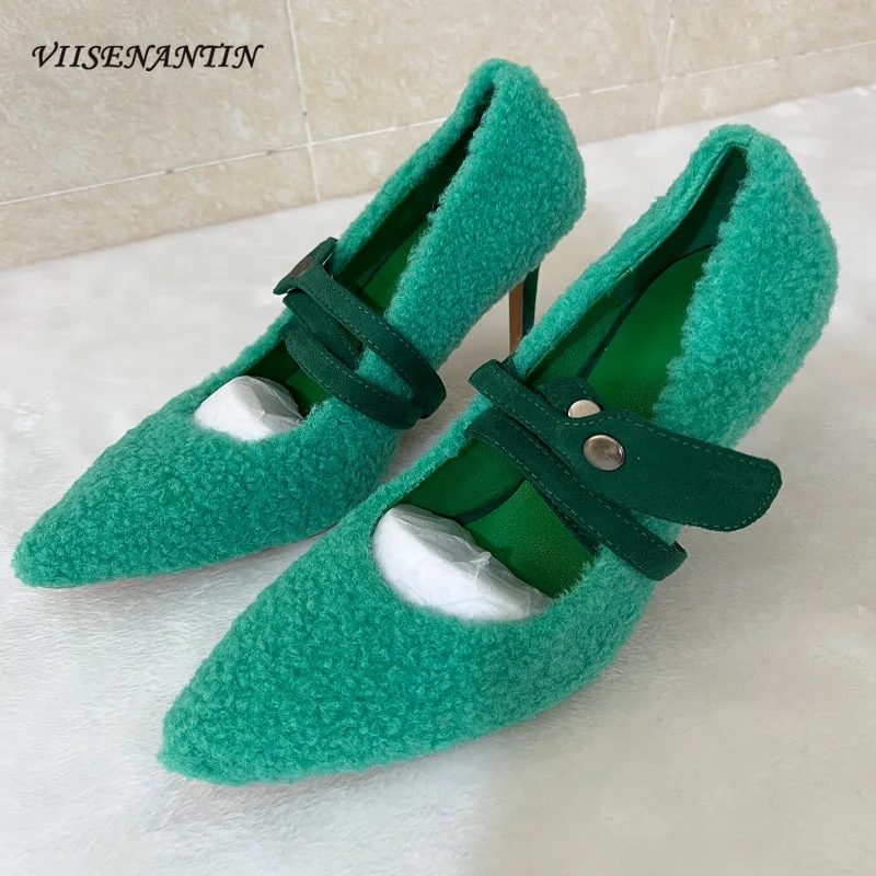 

Туфли-лодочки женские с острым носком, на высоком каблуке