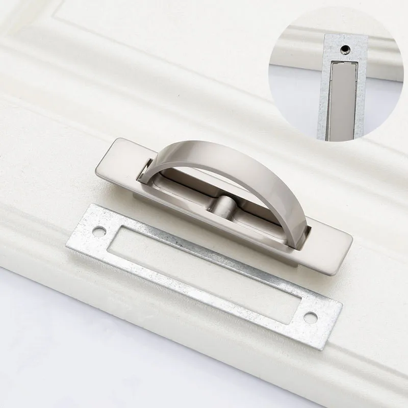 KK & FING вращающаяся Скрытая ручка из цинкового сплава утопленные ручки с татами