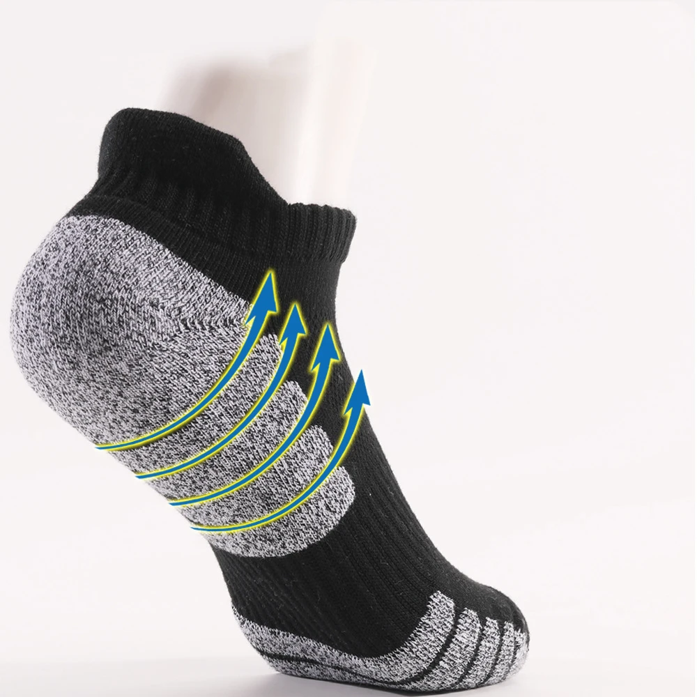 

Men Classic Cotton Soft Terry Cushion Moisture Wicking Breathable Mesh Short Ankle Socks