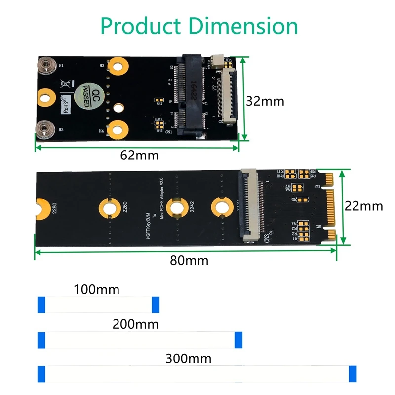 Mini PCI-E к M.2 NGFF ключ B/M/B + M адаптер с FFC кабелем для WiFi комбо Bluetooth карты | Компьютеры и