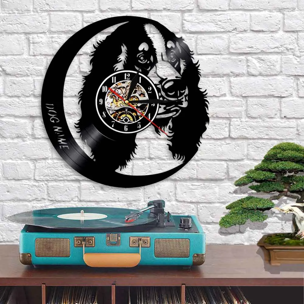 Настенные часы с надписью Labrabor на заказ виниловые настенные украшения