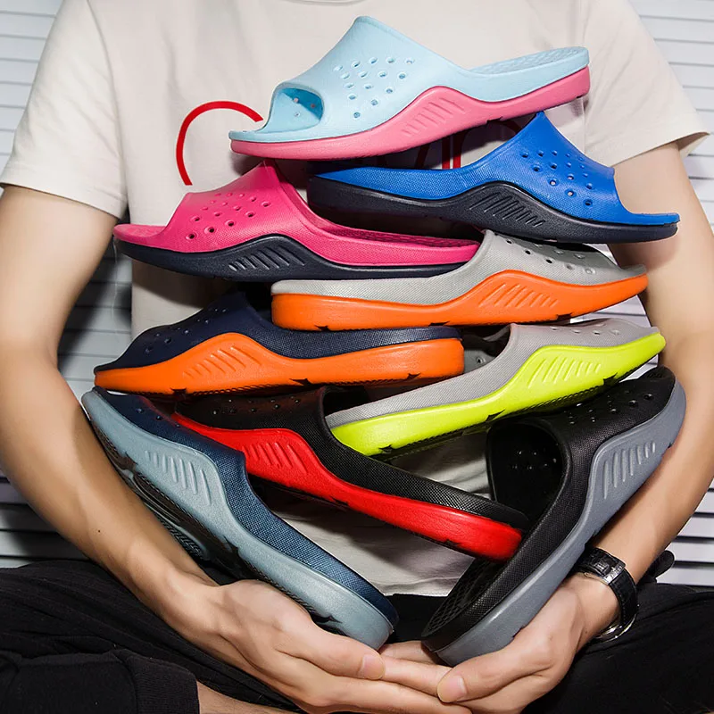 Шлепанцы мужские пляжные Нескользящие светильник сланцы для ванной комнаты