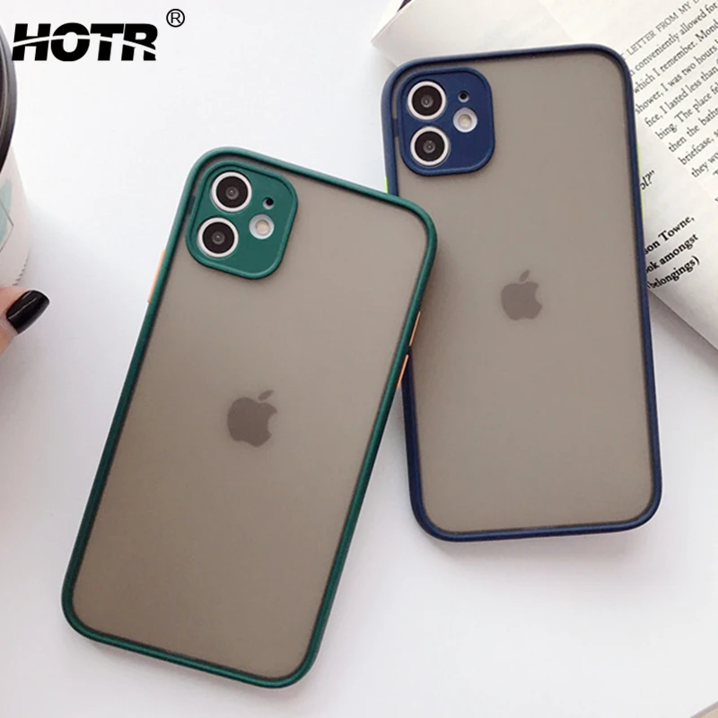 for Apple 11 Pro Max Matte Case Hard PC+ Soft TPU Frame Cover iphone X XS XR 6 6s 7 8 plus Back |