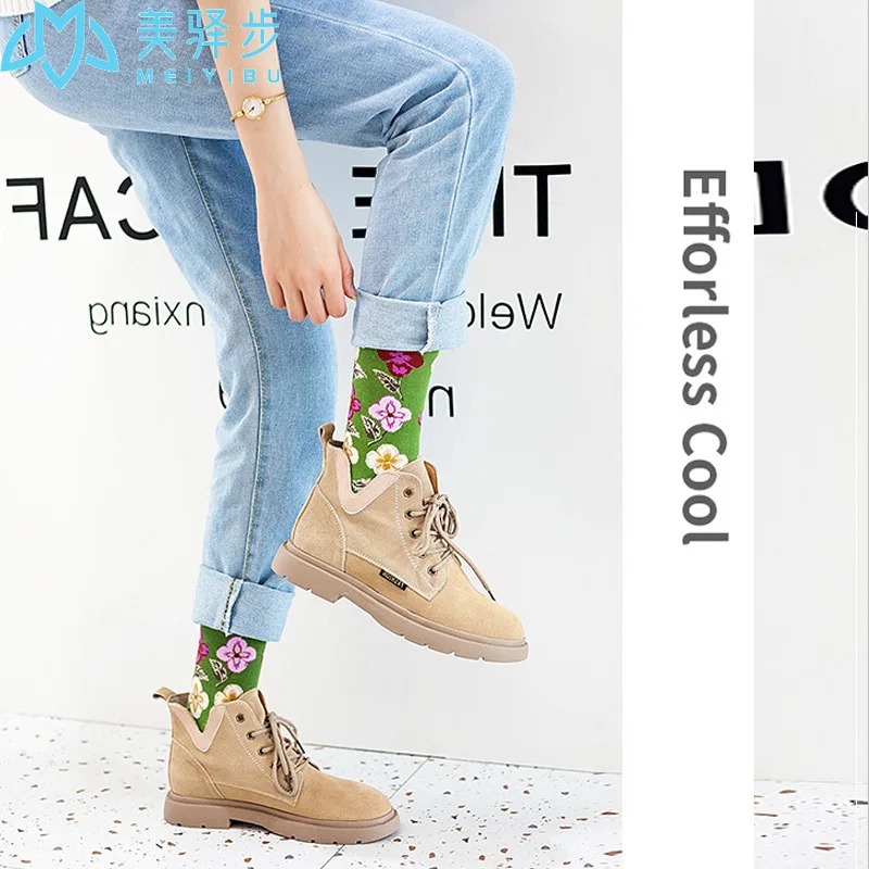 5 pairs per set Fashion Socks European and American Flower Stockings Women's Fashion Socks