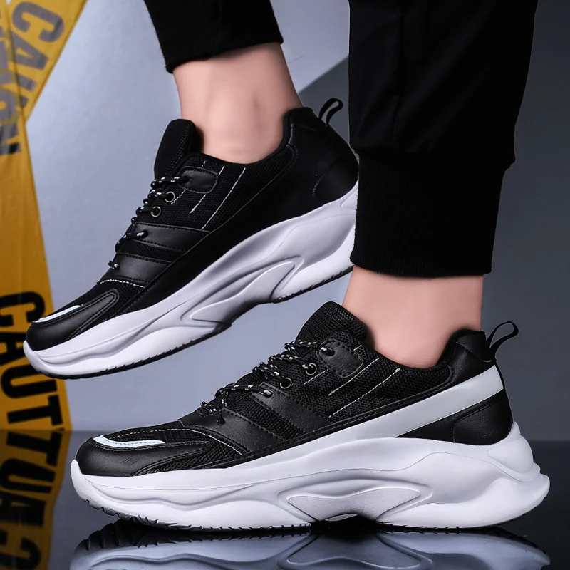 SMS Men Shoes Light Height Increasing Men Running Shoes Breathable Shoes Comfortable Sneakers Shoes Zapatillas Hombre Dad Shoes