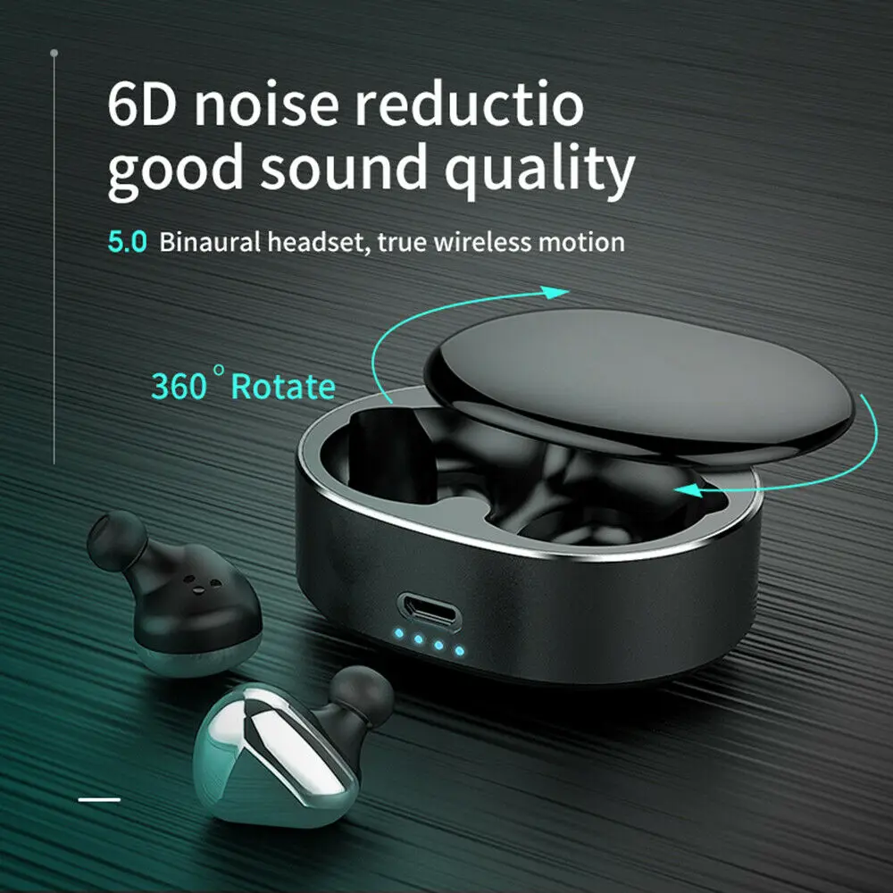 6D Sound Effect Hifi wireless headphone Bass Bluetooth 5.0 Earphones Sports Earbuds Noice Cancelling Handsfree pk i7s tw | Электроника