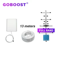 goboost 2g 3g 4g full band yagi outdoor antenan wall mounted indoor antenn with 13 cable accessory kit for signal booster