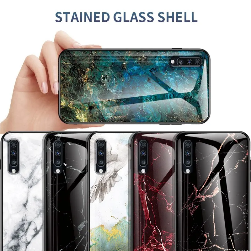 Мраморный чехол для телефона из закаленного стекла Samsung Galaxy A70E A70S A50S A30S A20S A10S A10E A20E