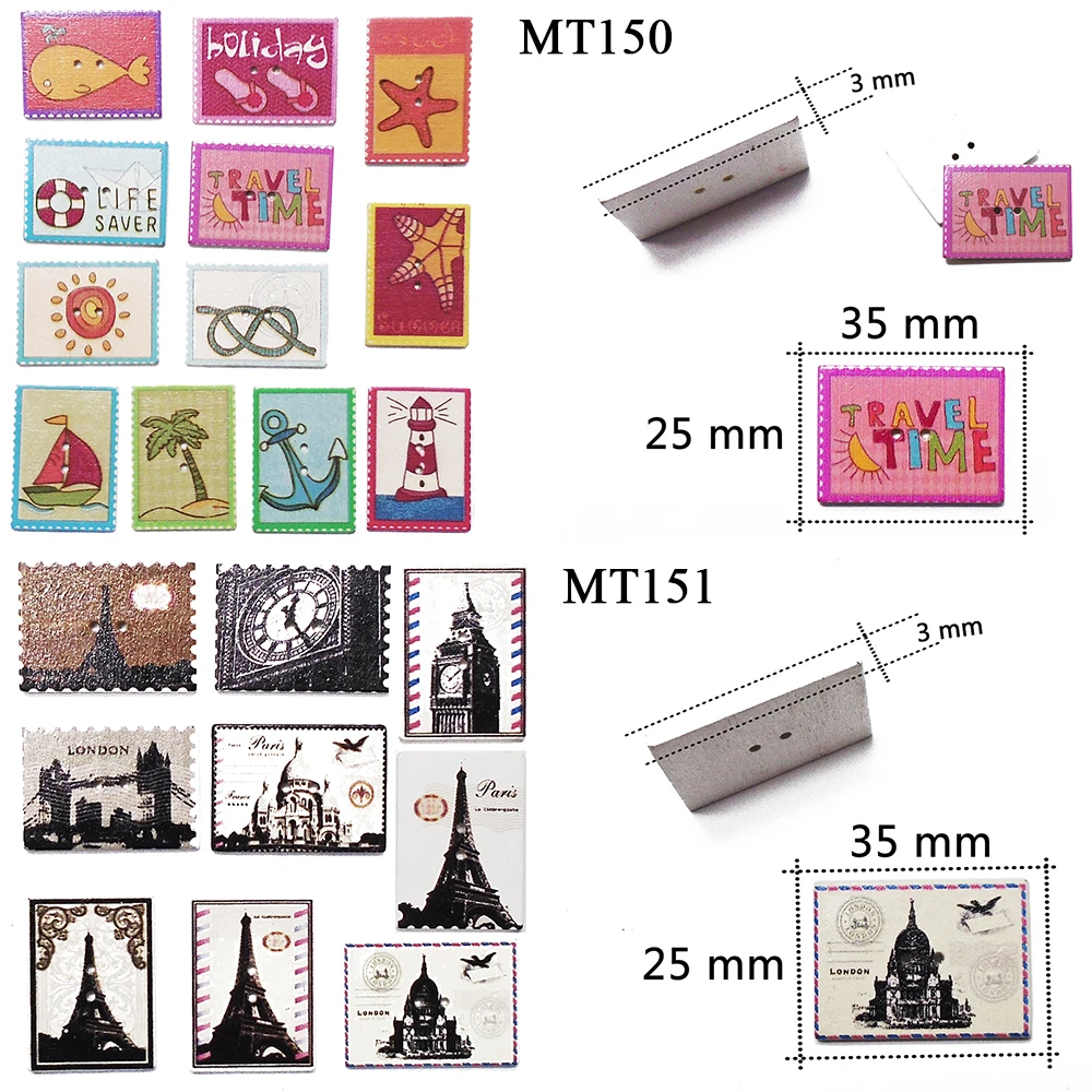 30 шт Разноцветные роспись по дереву Мультфильм Дети Diy деревянные пуговицы пошив