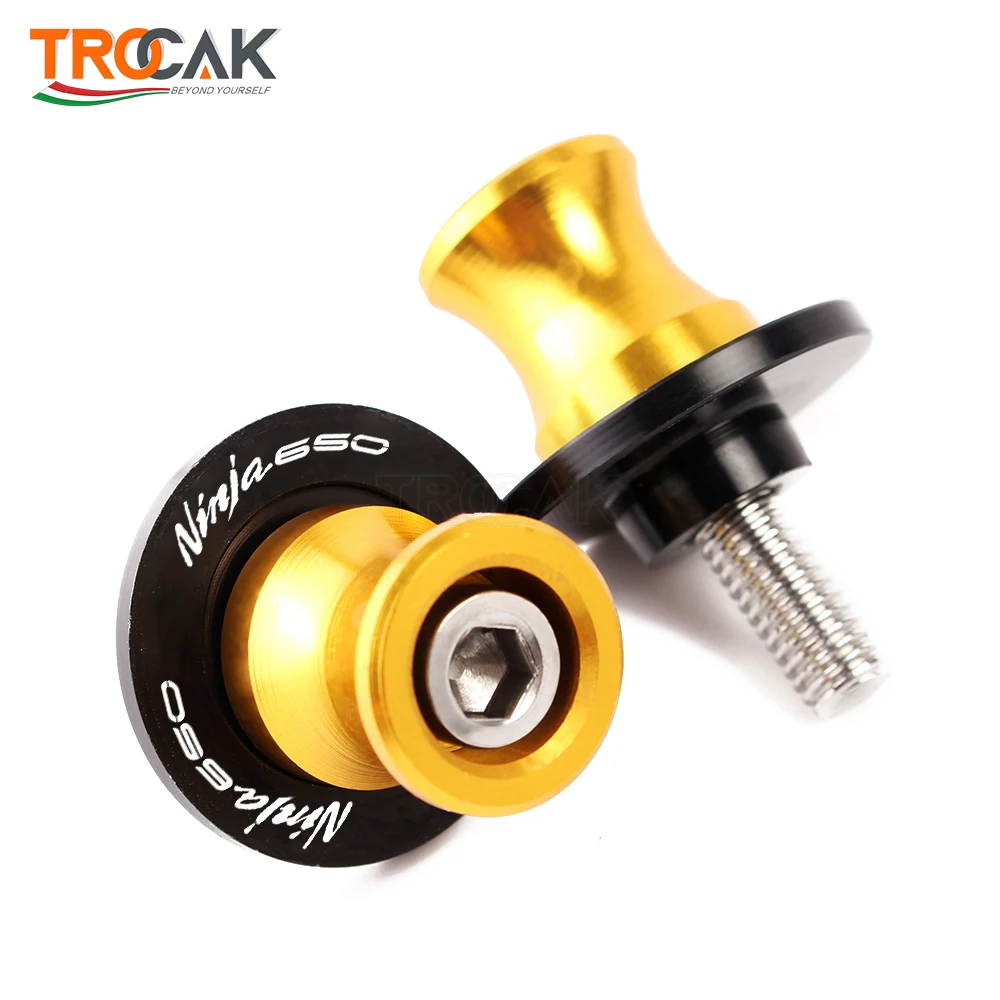 

Motorcycle Swingarm Spools Rear Stand Screws Sliders CNC Aluminum Accessories for Kawasaki Ninja 650 2017 2018 2019 2020
