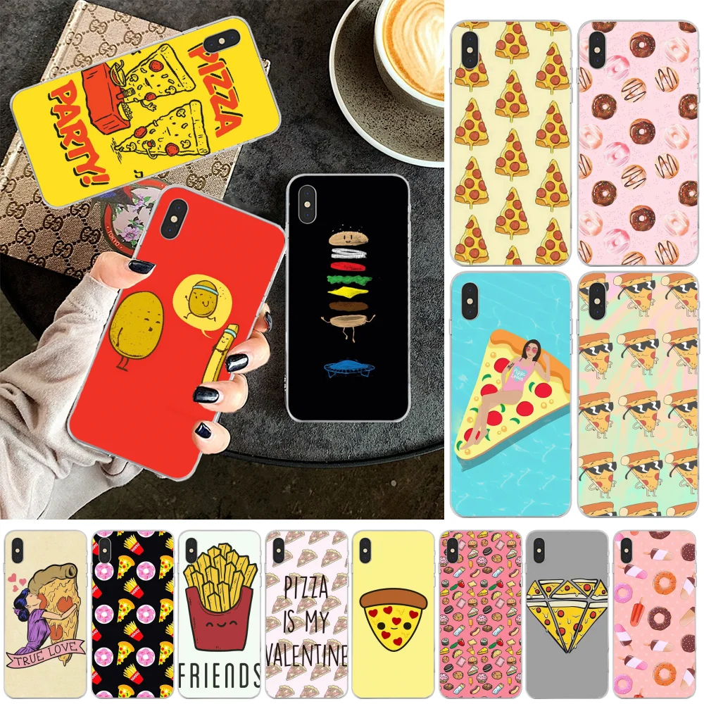 Чехол для телефона Reayou с изображением пиццы картофеля фри Пончика еды IPhone 11 Pro XS MAX