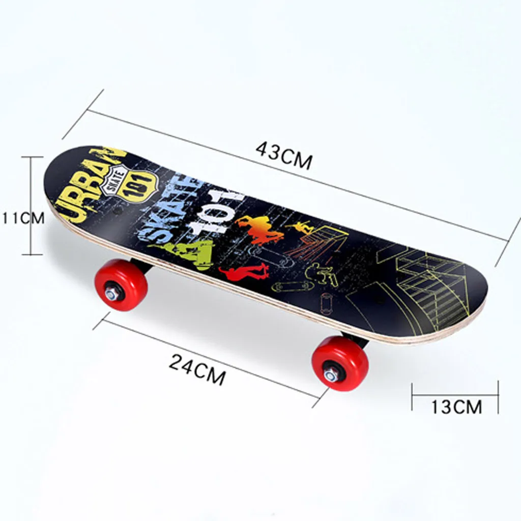 Скейтборд Mini Cruiser длинный скейтборд банан Ретро Детский с графическим принтом