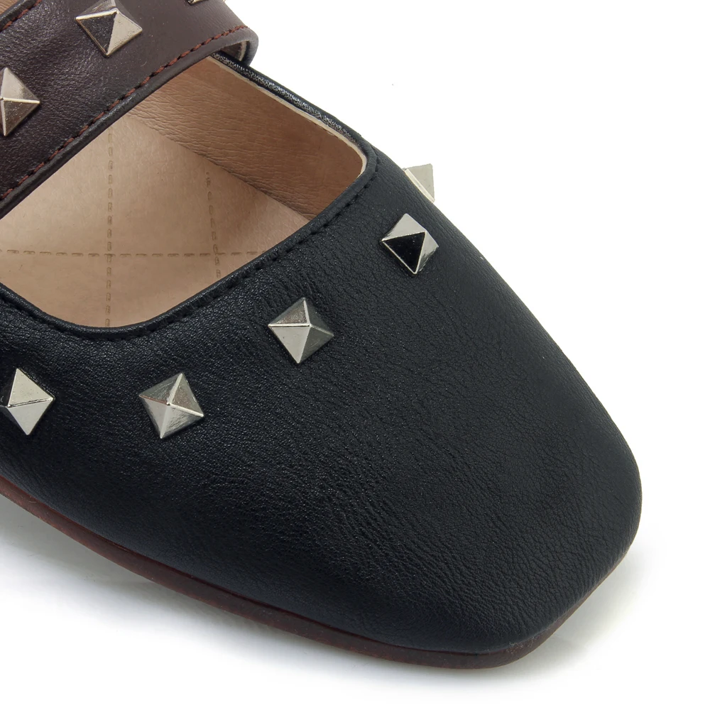 

Loafers Women Flat Shoes Square Toe Ballet Shoes Mary Janes Breathable Flats Woman Soft Shoes Small Big Size 30 - 44