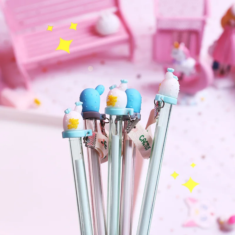 1 шт. Новинка кактус завод прозрачный стержень чернила для гелевой ручки маркер