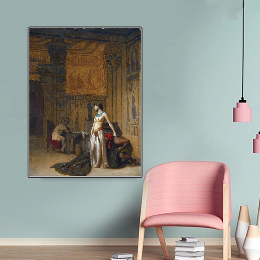 Citon Jean-Leon Gerome cleклеопатра и Цезарь Canvas холст картина маслом известная современное