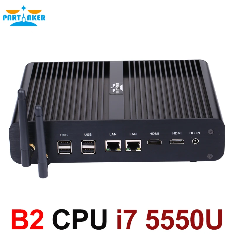 Мини-ПК Intel Core i7 5550U портативный ПК с Windows 10 16 ГБ ОЗУ 256 Гб SSD Миникомпьютер NUC двойной