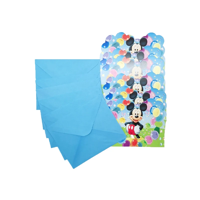 Mickey Mouse Theme Invitation Card Party decorations for kids Baby Happy Birthday wedding event party supplies | Дом и сад