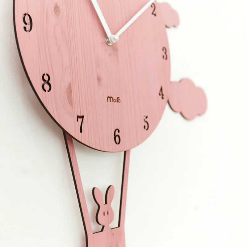 Настенные часы в современном стиле милые Мультяшные уникальные с воздушными