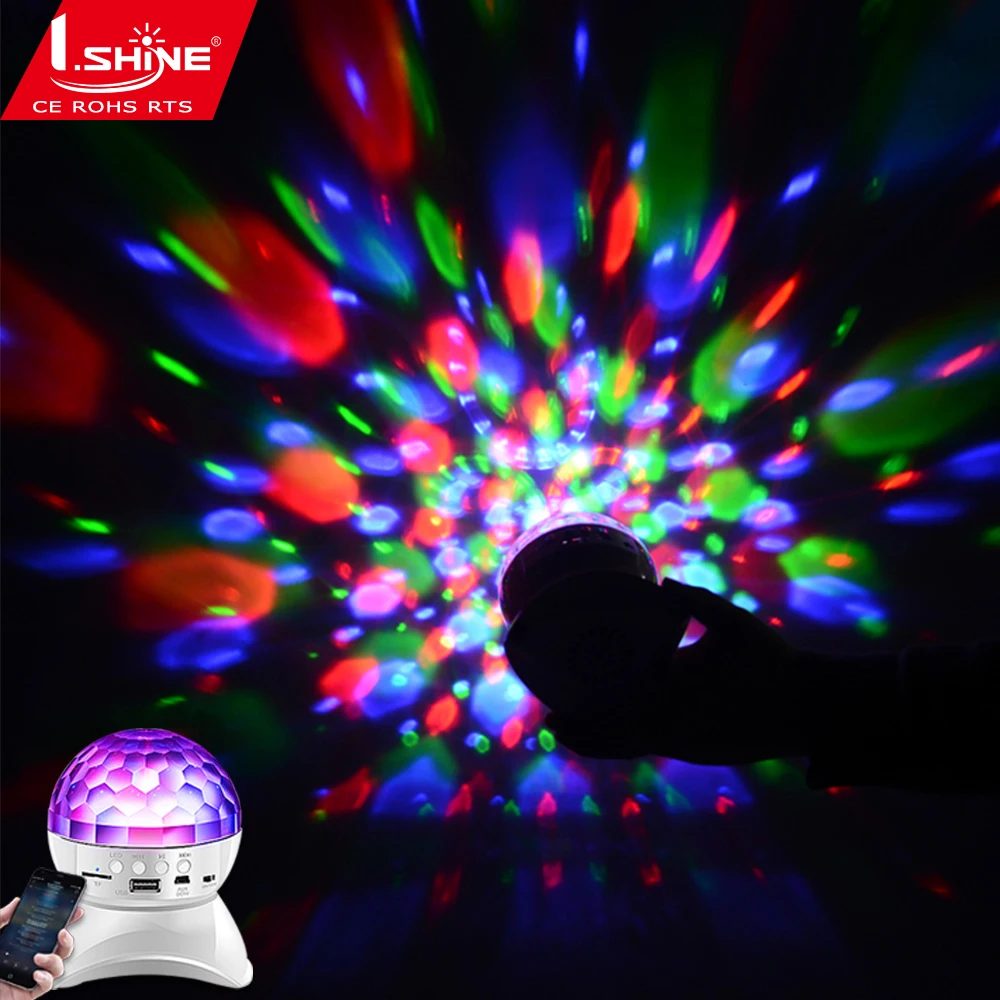 

Battery powered starry light portable mini party lights with bluetooth speakers