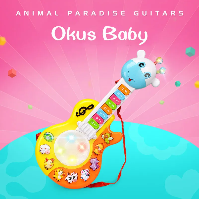 Новинка 2021 милая мультяшная гитара животное электронная игрушка