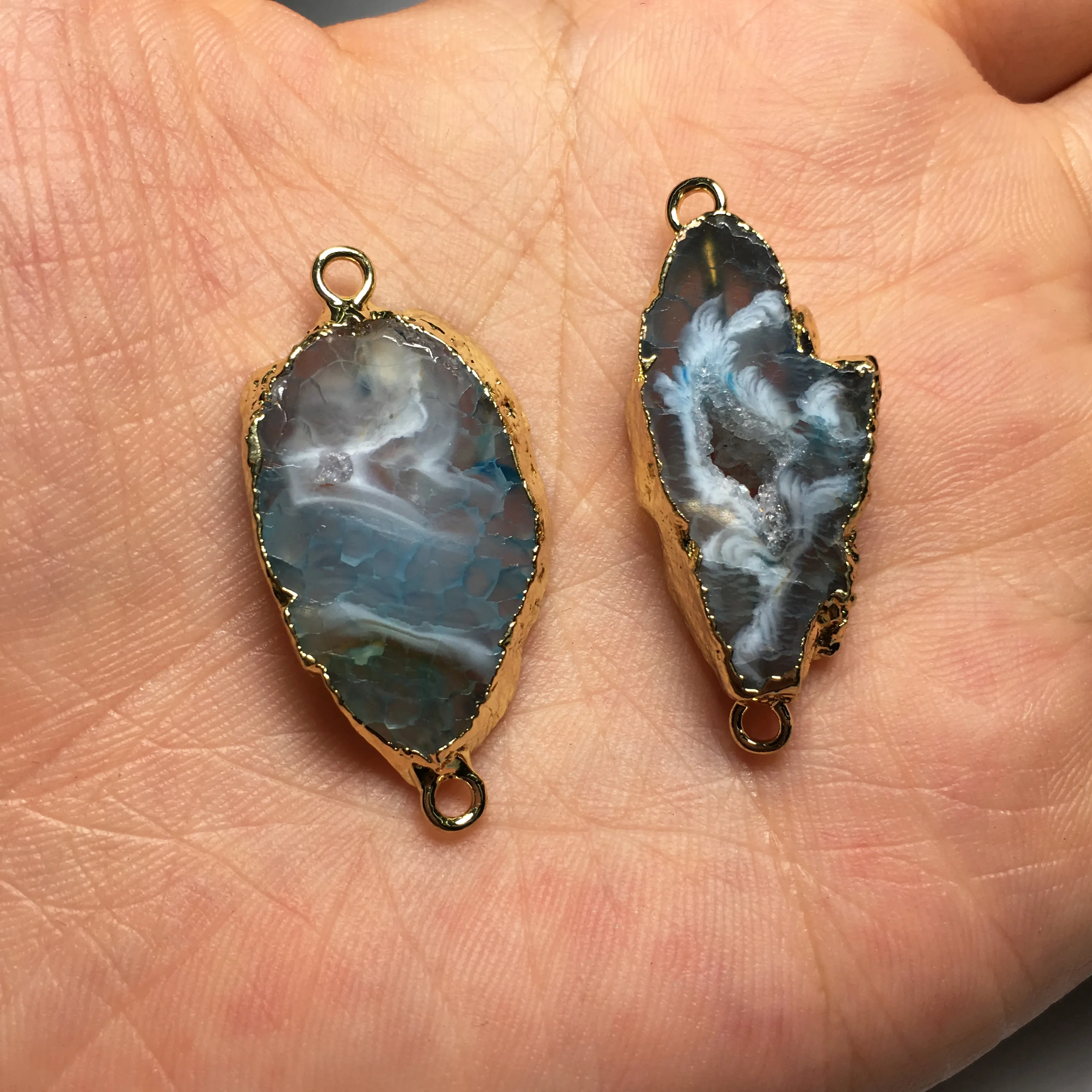 1 шт. нерегулярный натуральный камень соединительный элемент кулон подвеска для