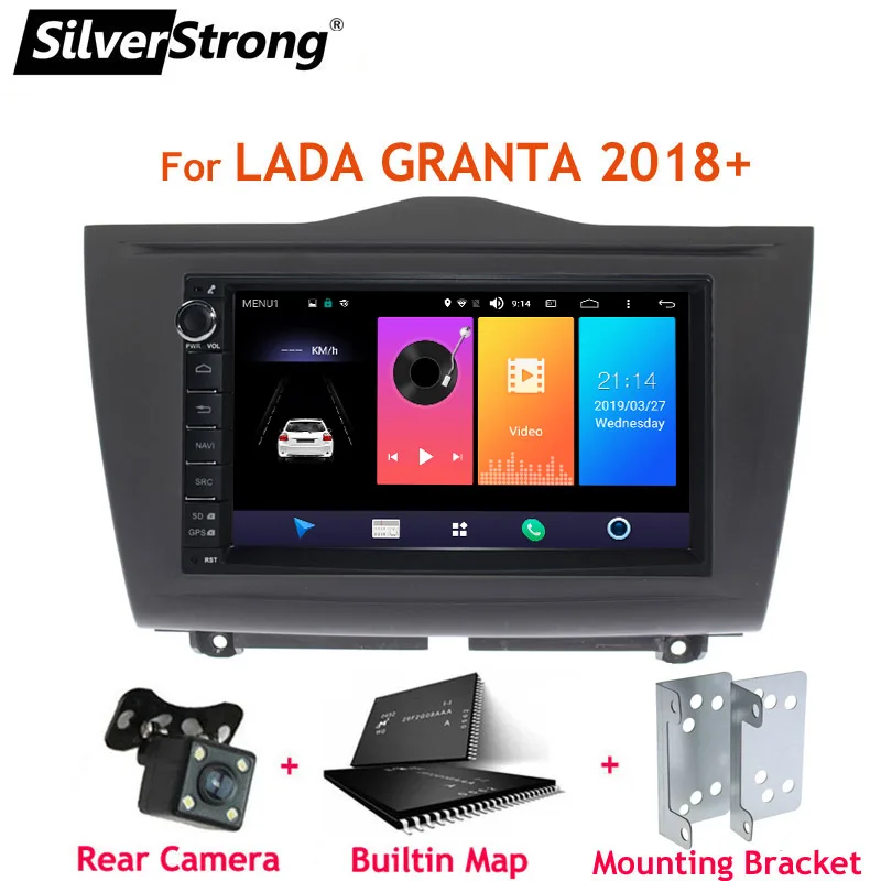 SilverStrong Android9.0 автомобильный 2Din универсальный gps автомобильный DVD навигатор Android9.0 для LADA GRANTA без DVD Автомобильный плеер 707M3 - Цвет: 707M3-2G LADA GRANTA