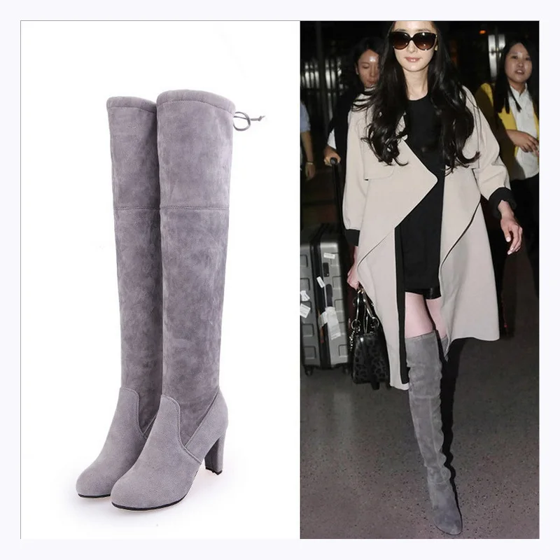 Всесезонные ботинки в европейском и американском стиле со звездами Сапоги выше