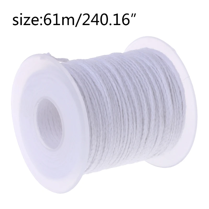 

1pcs 61m Cotton Braid Candle Wick Core Spool Non-smoke DIY Oil Lamps Candles Supplies