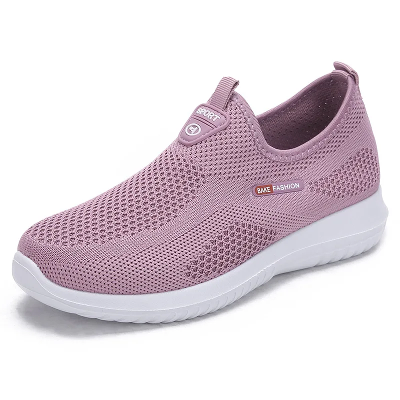 Женские кроссовки на плоской подошве сетчатые дышащие легкие повседневные лето |