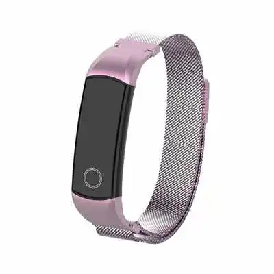 Rose Pink Миланский металлический ремешок для huawei Honor Band 5 4, сменный Браслет из нержавеющей стали, ремешок для часов, браслет Band 5, умные аксессуары - Цвет: Rose Pink