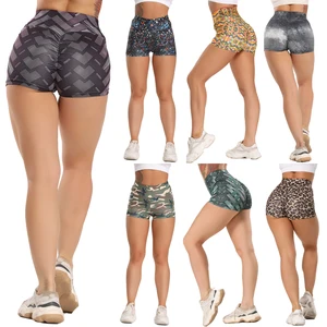 Летние женские повседневные шорты для йоги с высокой талией, одежда для фитнеса, спортивные шорты для бега, Эластичные Обтягивающие пляжные шорты