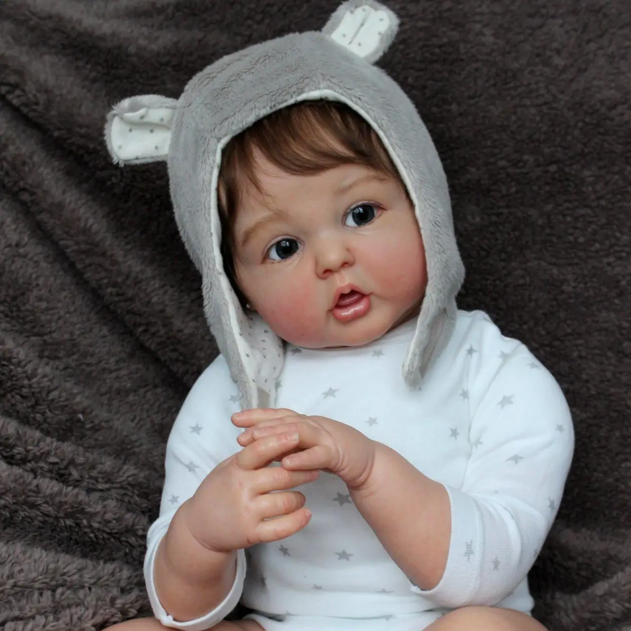 

60 CM 3D Paint Skin with Vein Silicone Reborn Baby Boy Doll Toy For Girl Handmade Princess Toddler Bebe Artist Collection