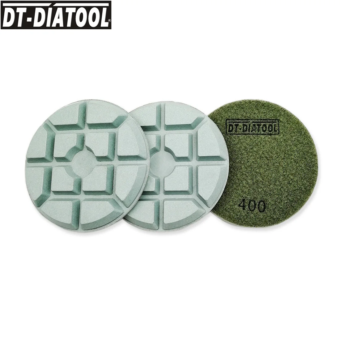 

DT-DIATOOL 3pcs Dia 100mm/4" Grit#200 Thickened Diamond Concrete Polishing Pad Resin Bond Sanding Disc Repairing Concrete Floor