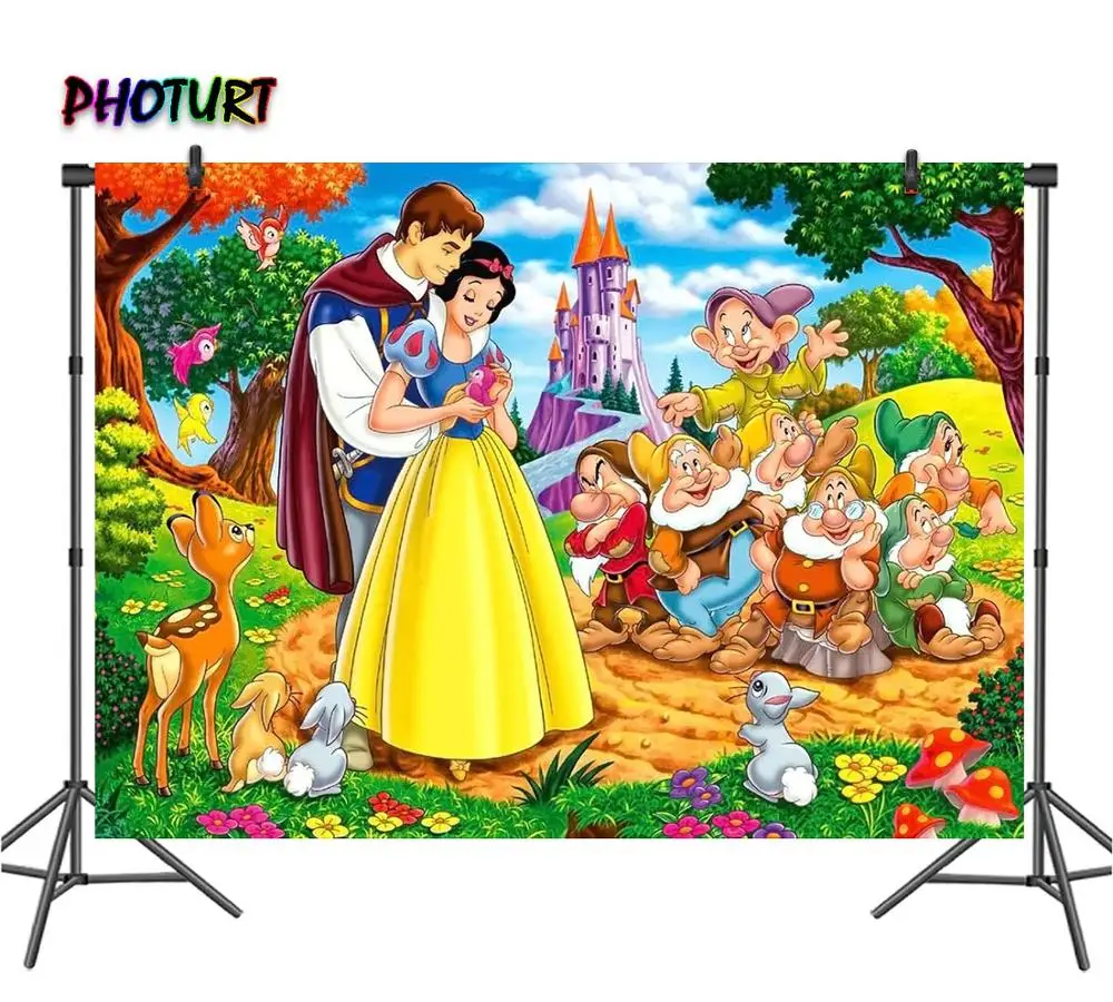 Фотофон Белоснежка Принцесса фон для фотосъемки девочек на день рождения