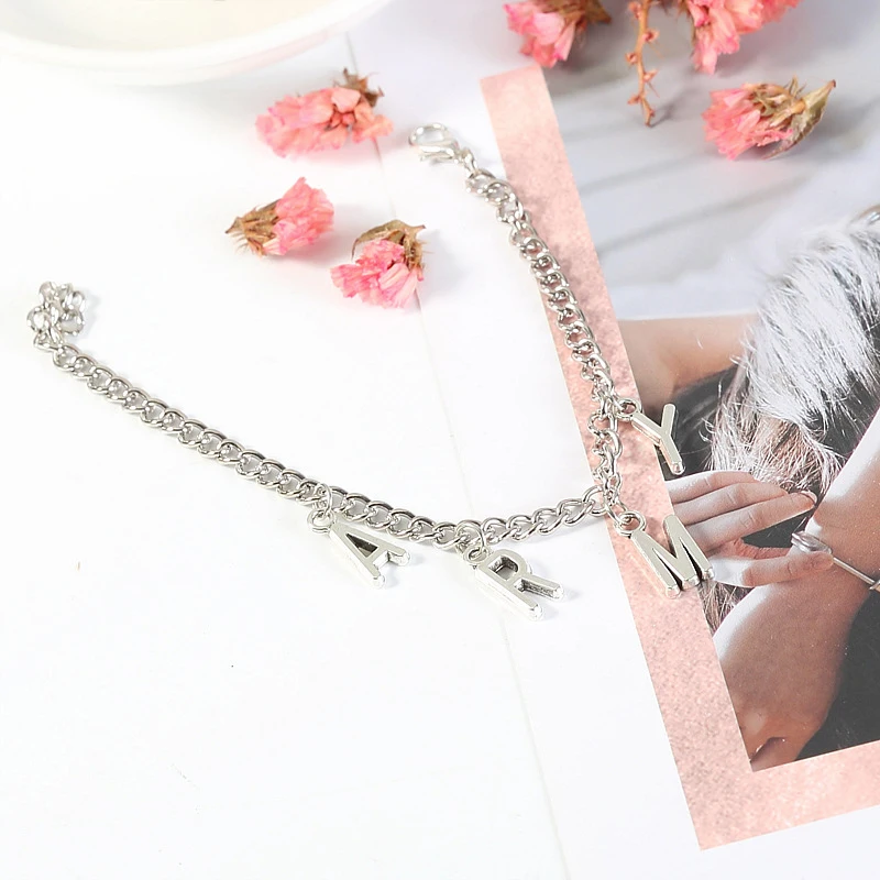 Корейский стиль армейский браслет с надписью мужские и женские модные браслеты в