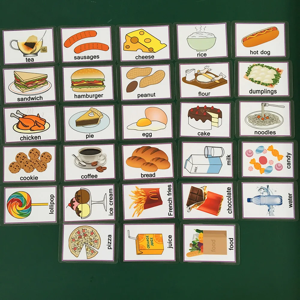 28 шт./компл. игрушки Монтессори Детские карточки с надписью английские флэш-карты