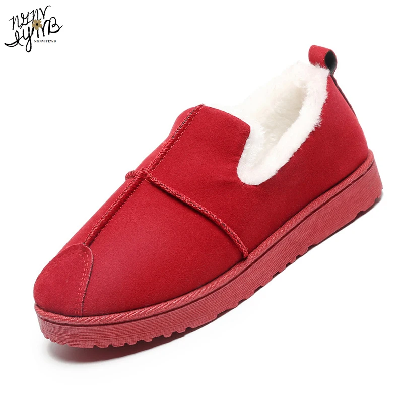 Новые зимние одношаговые бархатные хлопковые туфли для женщин на плоской