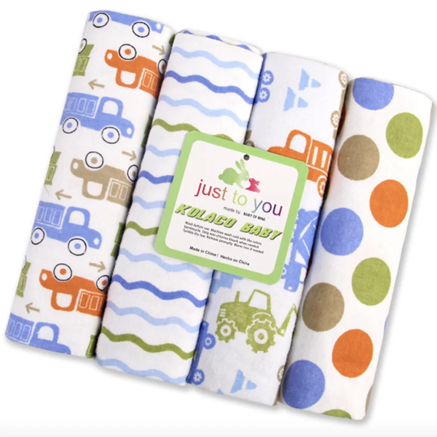 4 шт./лот постельное белье для новорожденных Фланелевое 76x76 см комплект