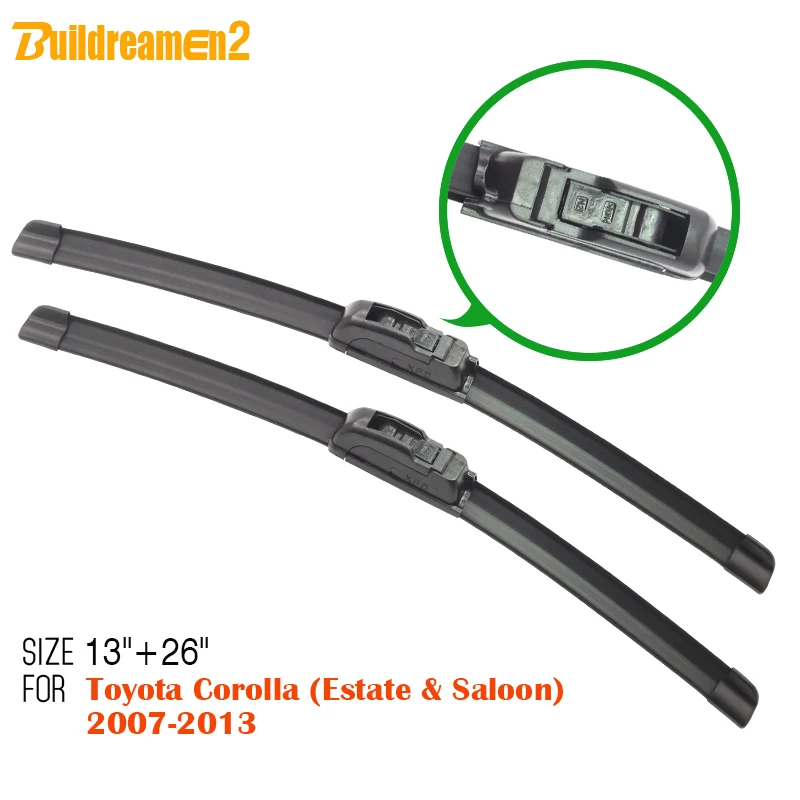 Buildreamen2 1 пара Bracketless лобовое стекло для Toyota Corolla (универсал и салон) 2007-2013