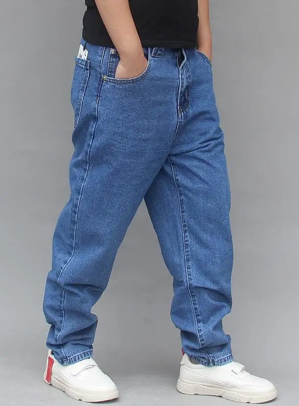 Men's Jeans Men's Street Personality Hanging Crotch Jeans Tapered Harem Pants Hip Hop Denim Pants Size 29-40