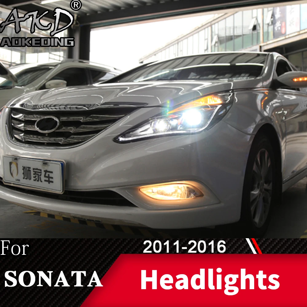 Передняя фара для автомобиля Hyundai Sonata 2011 2016 Sonata8 головной светильник s туман