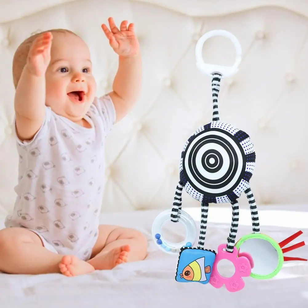 

4 Handbell Baby Rattles Newborn Toy Various Scenes Soothing The Baby's Emotions Babies Hanging Toys For 0-2 Years Old Infant