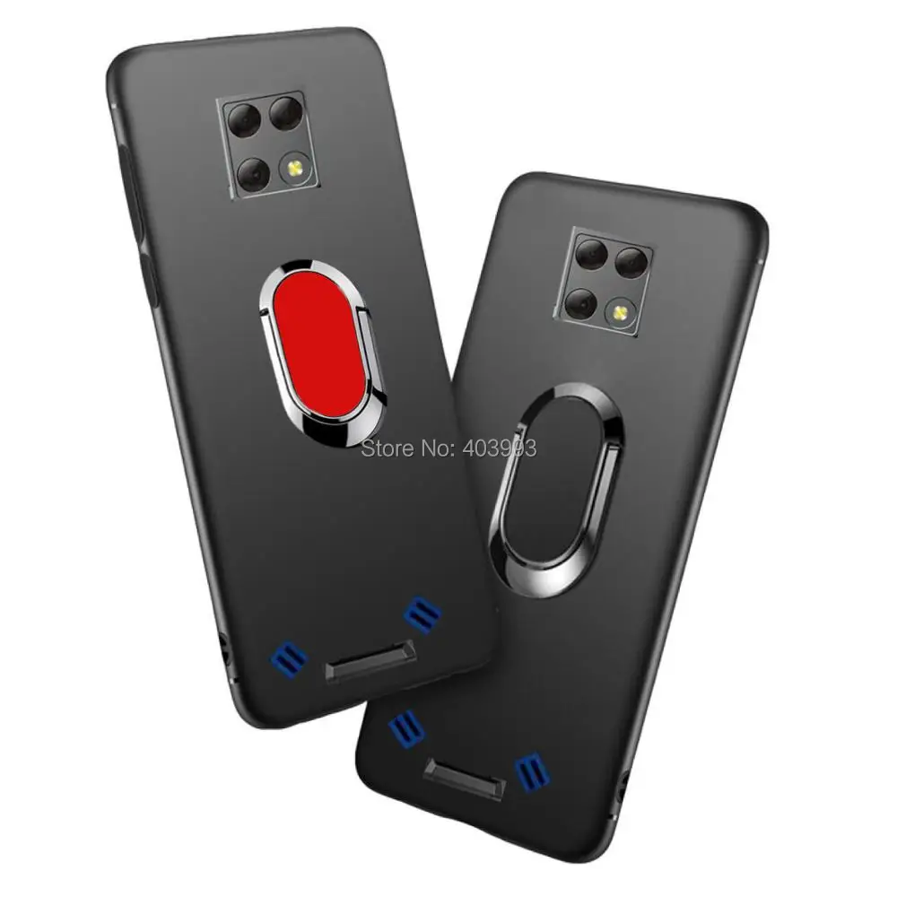 Мягкий чехол для Blackview Bv9800 Pro с кольцом на палец магнитный матовый защитный