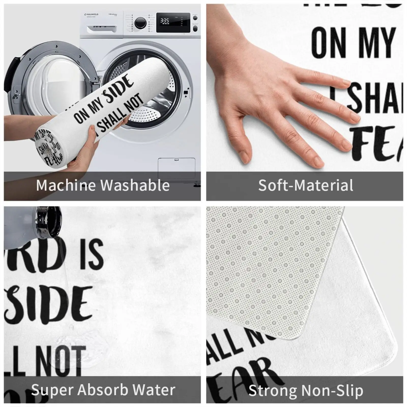 Коврик не боится мягкий нескользящий коврик с текстами из Библии - купить по