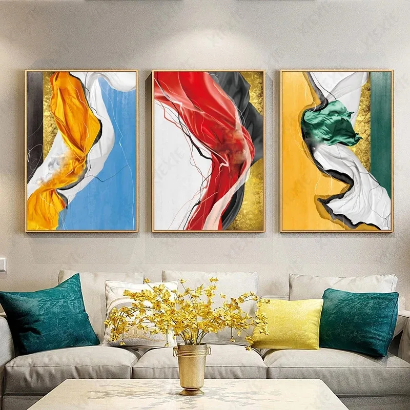 

Fashion Modern Poster Abstract Art Wallpaper Canvas Painting Colorful Craft Print Picture for Home Living Room