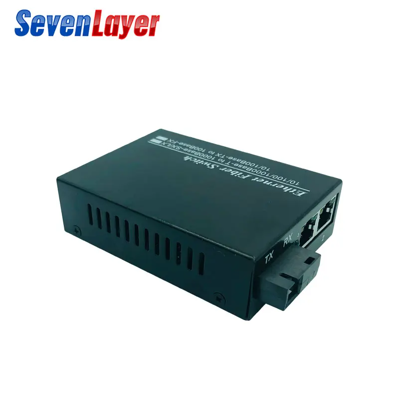 10/100/1000 м Быстрый Ethernet коммутатор медиаконвертер 1 SC 2 RJ45 UTP конвертер 20 км