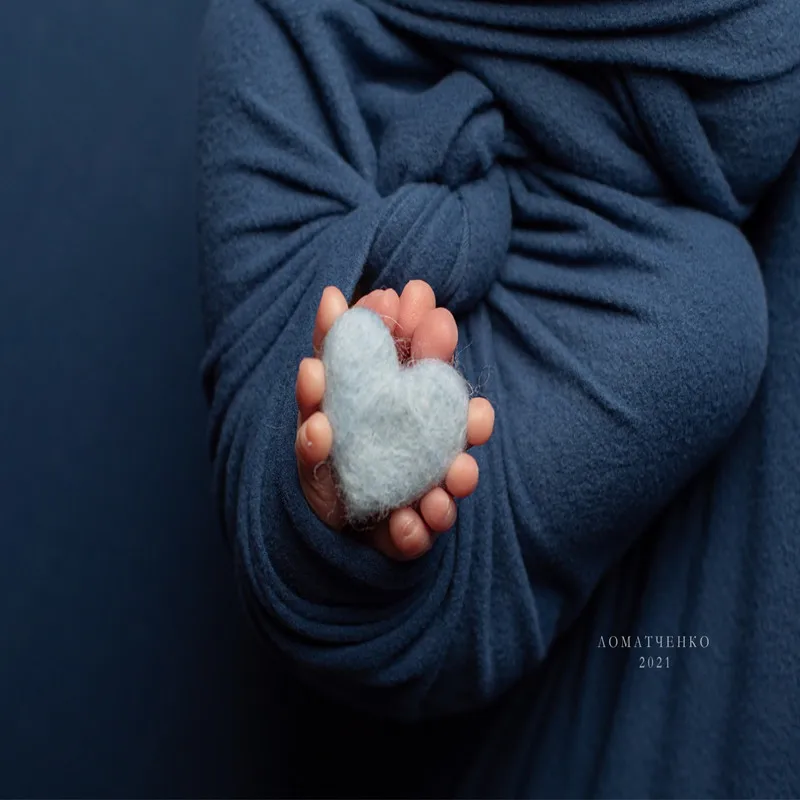 

Wool Felt Heart Newborn Heart Shape Stuffed Baby Photography Props Photo Shot DIY Headdress Hair Band Hat Clothing Decoration