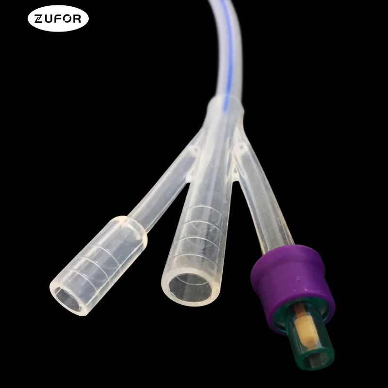 

5pcs/lot Disposable 3 way Silicone Foley Catheter Medical Silicone Men's urology Urethral urine tube sex catheters