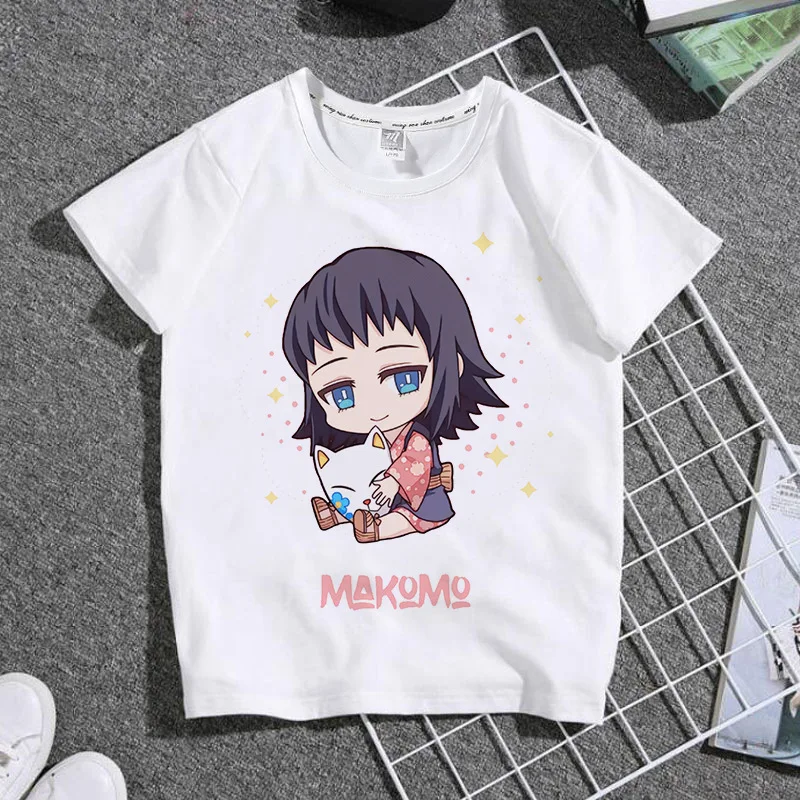 

Demon Slayer Children T Shirt Design Funny Baby Boys Girls Harajuku Summer White T-shirt Kids Cartoon Clothes