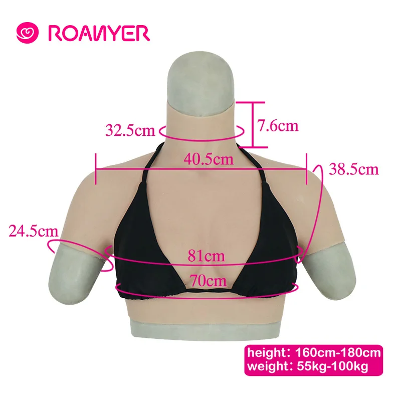 Roanyer Топ B cup Реалистичная силиконовая форма груди для трансвеститов королев